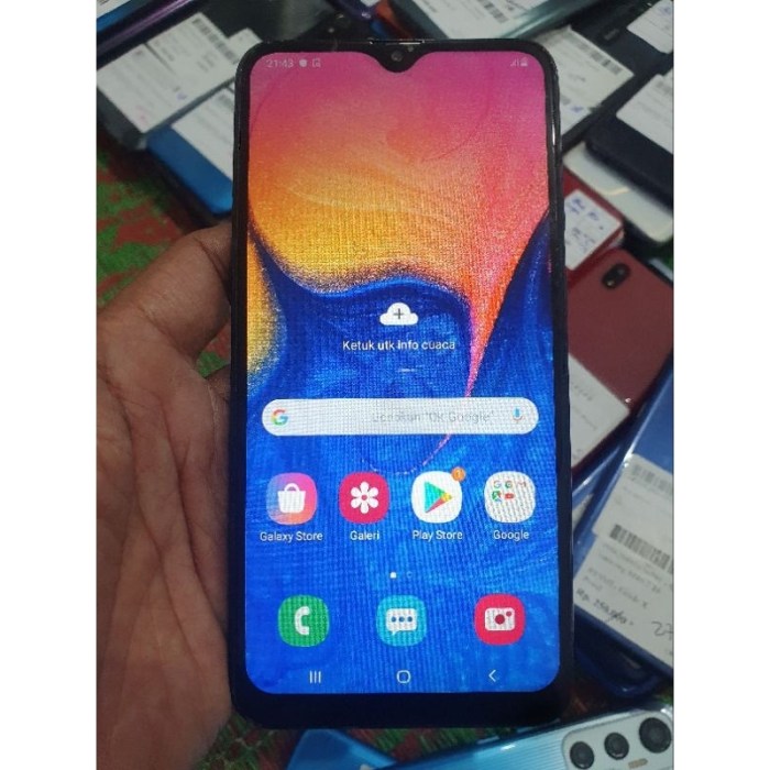 Samsung galaxy a10 ram berapa